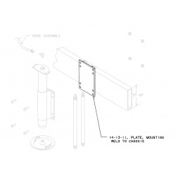 J014-13-11 - 22.5-32 Jack Front Mounting Plate, Welded to Frame (Front Jack)