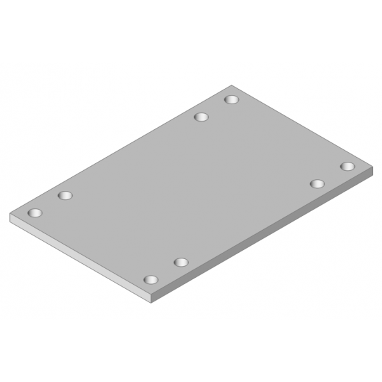 J014-13-11 - 22.5-32 Jack Front Mounting Plate, Welded to Frame (Front Jack)