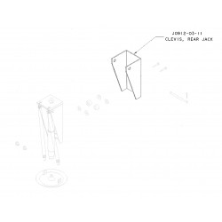 J0912-03-11 - 16A Mounting Plate for Rear Jack (Clevis)