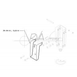 J0736-29-01 - Rear 22.5/32 Jack Clevis (Jack Mount)