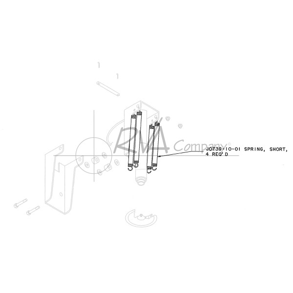 J0739-10-01 - Rear RVA Jack Spring - Short - All Models Rear (Single Spring)