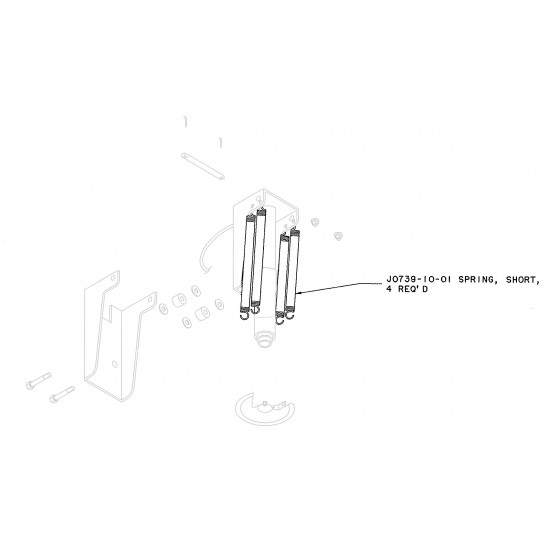 J0739-10-01 - Rear RVA Jack Spring - Short - All Models Rear (Single Spring) J0739-10-01 - Rear RVA Jack Spring - Short - All Models Rear (Single Spring)